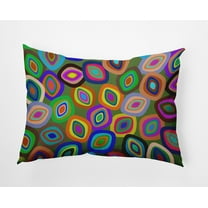 20" x 14" Simply Daisy Modern Leaf Pile Polyester Indoor/Outdoor Pillow, Multi Qty 1