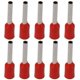 thumbnail image 3 of Terminal De Extremo De Cable De Pasador Aislado, Terminales De Virolas De Alambre Cobre Duradero + PVC Para Electrodomésticos ANGGREK E1010, 3 of 8
