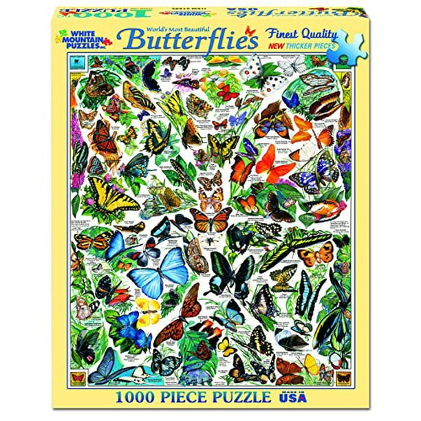 Montagne Blanche Puzzles Papillons du Monde - 1000 Pièces Puzzle