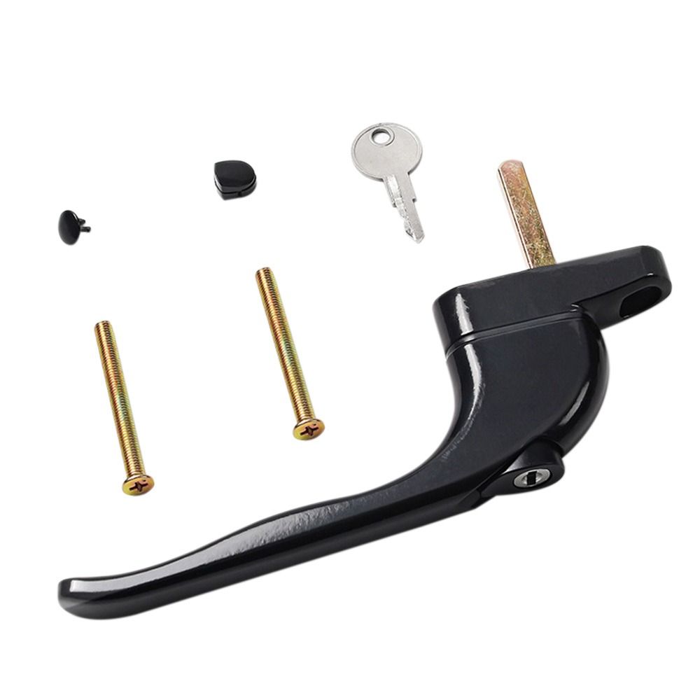 Spindle Locking UPVC Universal Double Glazing Window Handle Door Handles Latch Locks BLACK 37MM