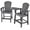 Gray, variant on Gymax 2PCS HDPE Tall Adirondack Chair Barstools Connecting Tray Yard Footstool Black