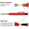 thumbnail image 4 of Paquete de 2 Lápices Mecánicos TANGJMXG de Carpintero Automáticos con Recambios Negro Amarillo Rojo, 4 of 5