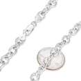 thumbnail image 2 of 7mm Solid .925 Sterling Silver Cable Chain Necklace, 22 inches, 2 of 6