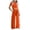 Orange, variant on 2 Piece Travel Outfits for Women Two Piece Skirt Set for Women Clothing Set Female Round Neck Short Sleeve Tops Pants Sets Trousers Pant Style S_198 Women's Tracksuits Orange M
