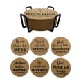 thumbnail image 1 of Almohadilla de de posavasos de corcho antideslizante de 6 piezas con soporte de fotografía para oficina, cocina, perfecl Posavasos para bebidas, 1 of 8