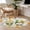 Yellow Light Purple Ivory, variant on Area Rug for Living Room, Sunflowers Non-Slip Indoor Large Carpet for Bedroom/Dining Room, Spring Gnomes Hydrangea Daisy Flowers Pink Plaid Washable Low-Profile Rectangle Floor Runner Rugs - 5 x 8 Ft