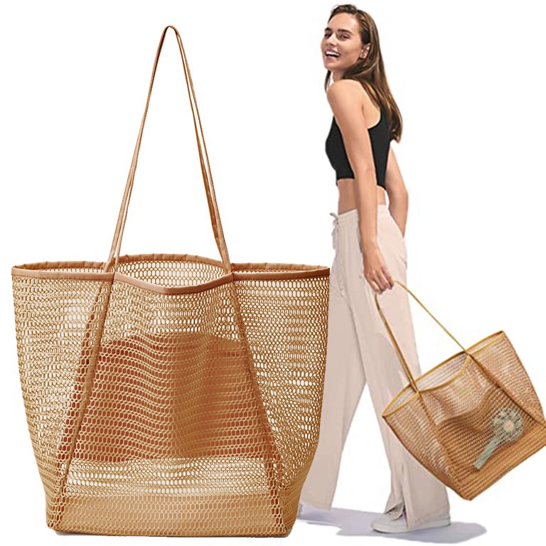 Dicasser Beach Bag Extra Large Tote Bags Mesh Tote Bag,for Women