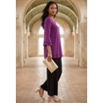 thumbnail image 3 of Jessica London Women's Plus Size Ruffle Layered Sleeve Top, 3 of 3