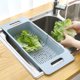 thumbnail image 1 of Cesta de drenaje extensible sobre el fregadero para frutas y verduras, colador ajustable para fregadero, cesta de lavado para cocina (azul) LingWen 9024715144256, 1 of 3