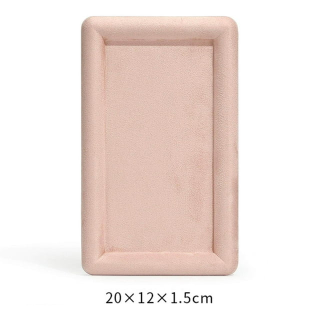 Plateau Carré en Velours pour Bijoux Porte-Lunettes pour Étui de Rangement Mini Maison Magasins Garde-Robe Gris G