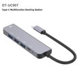 thumbnail image 1 of Adaptador multifunción USB C - 5 en 1 USB C con USB-C a HDMI (4K30HZ), USB3.0 * 1, USB2.0 * 2, PD para Apple Mac Book / Huawei Mate Book / Xiaomi Notebook y más OKEPOO UC907 TYPE-C, 1 of 6