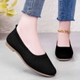 thumbnail image 7 of Hurxie Flats for Women Ballets Shoes: Comfortable Knitted Dressy Work Flats - Ladies Wedding Flat Casual Shoes Black, 7 of 7