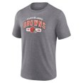 thumbnail image 2 of Men's Fanatics Heather Gray Cleveland Browns Tri-Blend Go Ahead T-Shirt, 2 of 3