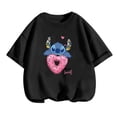 thumbnail image 3 of Camiseta de verano con estampado 3D de Lilo & Stitch de Disney para niña bonita, camiseta de manga corta con cuello redondo, ropa informal de moda para niña, mono de camión, 3 of 5