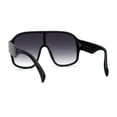 thumbnail image 4 of Oversize Shield Large Racer 80s Funk Sunglasses Black Smoke, 4 of 4