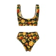 thumbnail image 5 of Daiia Tangerine Women's Bikini Set Two Piece Swimsuit High Waisted Bikini Adjustable Straps Bikini Perfect for Beach, Pool, and Summer Vacation-Small, 5 of 9