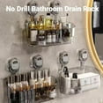 thumbnail image 6 of No-Drill Bathroom Suction Storage Box, Large Capacity Shower Caddy with Drain Holes, Heavy Duty Removable Wall Mount Suction Cup Shelf Basket for Shampoo Toiletries Kitchen Dorm Rental, 6 of 7