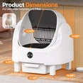 thumbnail image 6 of Self Cleaning Cat Litter Box, Open Top Automatic Litter Box with App Control, Safety Sensors Protection, Cat Litter Mat and Fragrance Box, White, 6 of 7