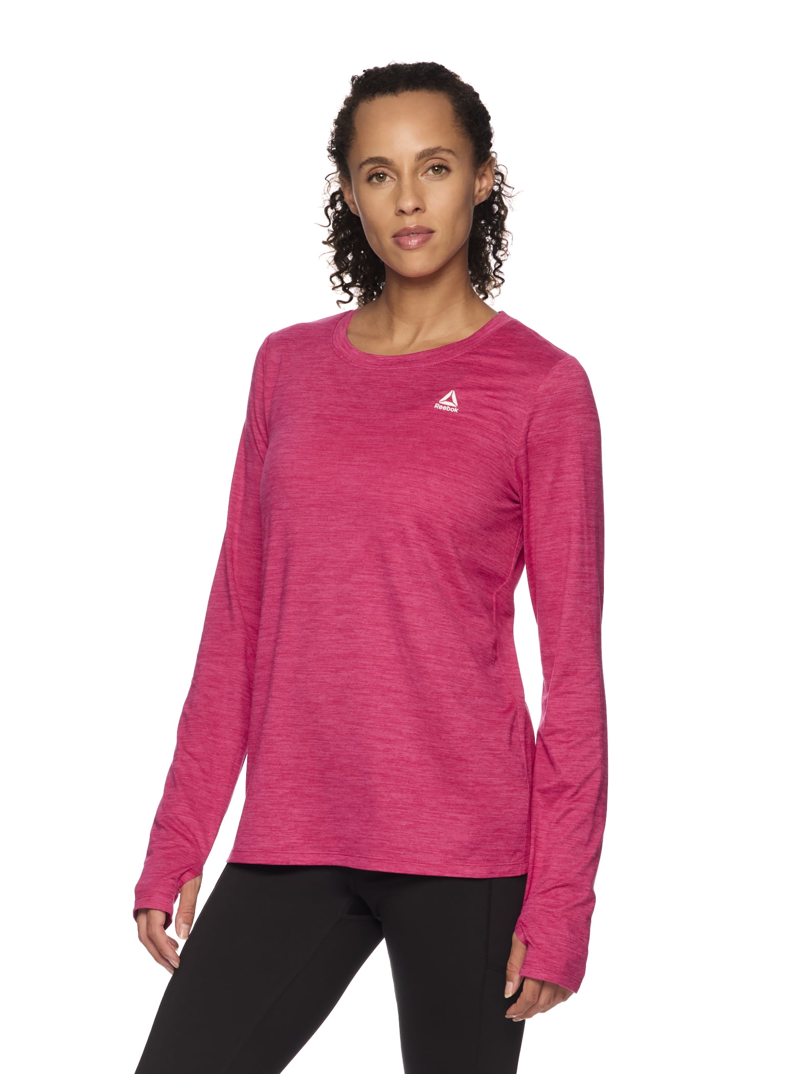 Reebok Women's and Women's Plus Legacy Core Knit Performance Long Sleeve Shirt, Sizes XS-4X