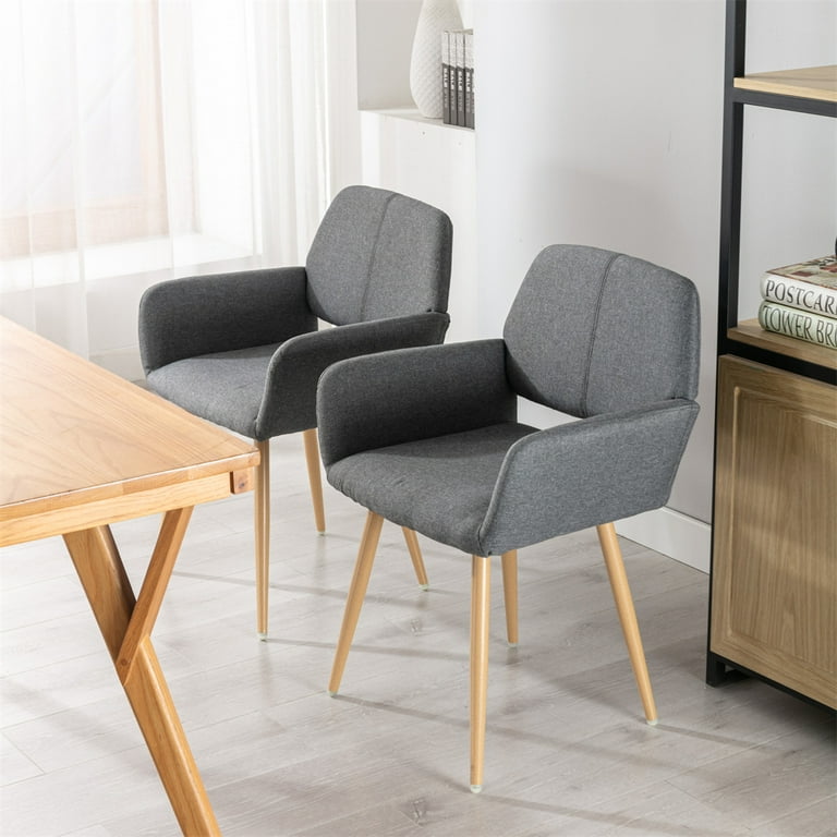 Small Living Room Accent Armchair Low Back Desk Chair with Sturdy Metal Legs Upholstered Side Chair Dining Chair for Bedroom Dining Room Study Easy
