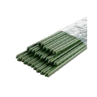 3ft Garden Stakes-Plastic-Coated Steel Plant Stakes for Climbing Plants 25pcs