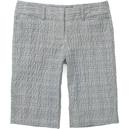 No Boundaries - Juniors Glen Plaid Bermuda Shorts