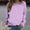 Pink sweatshirt for women, variant on Usmixi Womens Sweatshirt Crew Neck Sweatshirt for Women Loose Fashion Ladies Pullover Tunic Tops Winter Casual Print Round Neck Long Sleeve Blouses Weekly