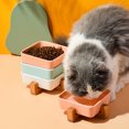 thumbnail image 5 of Cuenco de cerámica para perros y gatos con soporte de madera, bonito cuenco de agua para alimentos para perros y gatos MFZFUKR BST3011035-3, 5 of 5