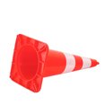 thumbnail image 2 of 10 Pack 27" Traffic Safety Road Cones, PVC Road Parking Cones with Handle, Orange Reflective Strips Collar Safety Signs for Road Parking, Driving Practice, Orange, 2 of 6