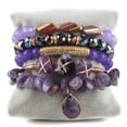 thumbnail image 1 of Juego de pulseras Bohemian Stacked para mujer con piedra natural, 5 piezas, 1 of 1