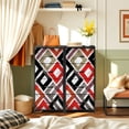thumbnail image 6 of 4 Drawer Vertical Storage Dresser Cute geometric Brush strokes arrows Hand drawn grunge texture with Wood Top Fabric Pull Drawers, 6 of 8