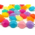 thumbnail image 5 of U8MO 100pcs Mixed Jelly Color Acrylic Various Shape Heart Flower Charm Beads Crafts-Flower Donut 20mm, 5 of 9