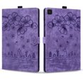 thumbnail image 2 of Case for Samsung Galaxy Tab A7 Lite 8.7 inch 2021 (SM-T220/T225) with Stand, Card Slot, Embossed Cat PU Leather Cover, Purple, 2 of 7