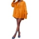 thumbnail image 2 of VISgogo Mujer Tops Pantalones Traje, Manga Larga Solapa Cuello Color Sólido Blusa Cintura Alta Pantalones Cortos 2 Piezas Traje VISgogo  moda, 2 of 8