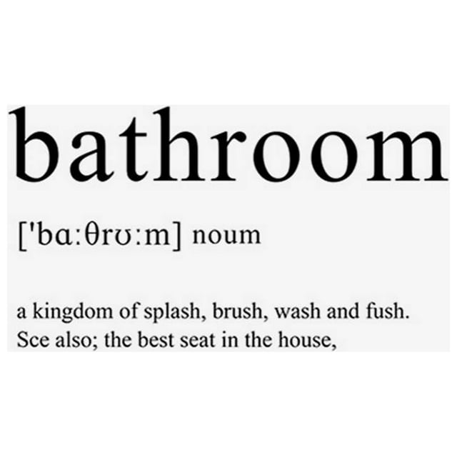 Yhmxh Home Decor,Room Decor,Bathroom Decor Boho Funny Bathroom Signs Wall Artprint Mid Art Bathroom Poster,Do Not Include Photo Frames Bathroom Sticker