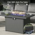 thumbnail image 5 of LayinSun 5 Piece Outdoor Furniture Set with Fire Pit Table, Modern Rope Woven Patio Conversation Sofa Set with Olefin Braid and Deep Seating, 5 of 9