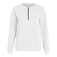 thumbnail image 5 of Futezty Women's Casual 1/4 Zip Sweatshirt Long Sleeve Zipper Solid Color Textured Pullover Fall Loose Shirts Tops, 5 of 9