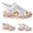 Silver, variant on Women's Slip On Backless Knit Mesh Espadrille Mule Sandals Open Toe Woven Rope Wedge Sole Summer Casual Slide Shoes