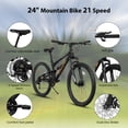 thumbnail image 2 of Ambifirner 24 Inch Steel Frame Shock Fork Plus Shock Absorber 21-speed Unisex Mountain Bike, 2 of 8
