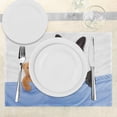 thumbnail image 3 of Ambesonne Animal Place Mats Set of 4, French Bulldog with Bear, Standard Size, Multicolor, 3 of 6