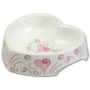 Doskocil Hearts & Swirls Cat Dish 23230