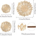 thumbnail image 2 of 3 piezas de flores de madera para decoración de pared, juego de decoración de pared con girasoles de madera, escultura de flores redondas ahuecadas, letrero de madera cortado con láser, adorno para, 2 of 8