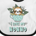 thumbnail image 4 of Inktastic Teacup Raccoon I Love My Nonno Boys or Girls Baby Bib, 4 of 4