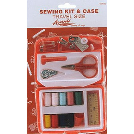 Avanti Sewing Kit, DIY Sewing Supplies Organizer with Mini Scissor, Thimble, Threads