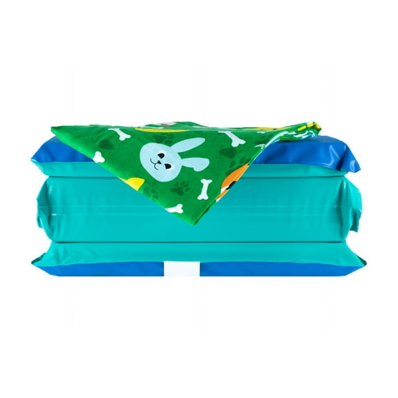 KinderMat 2" Jr. Daydreamer and Full Nap Mat Washable Cover - Pet Pals Design - Regular, 47" x 22", Great for Daycare & Families
