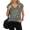 1-Gray, variant on UNISHE Women's Rooted Plant Graphic V-Neck Short Sleeve T-Shirt White Vintage Nature Aesthetic Top