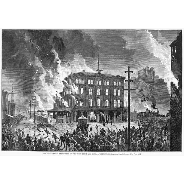 Great Railroad Strike, 1877. /Ndestruction Of The Union Depot And Hotel
