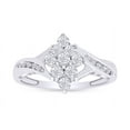 thumbnail image 2 of Cluster Design Illusion Set Diamond Engagement Ring 1.8 Ct Diamond 14K White Gold Over, 2 of 2
