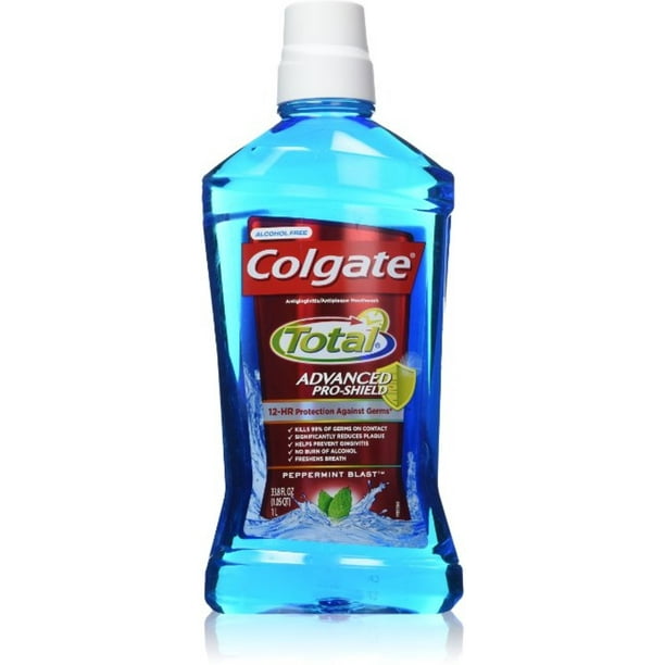 Colgate Advanced Pro-Shield Mouthwash, Peppermint Blast, 33.8 oz (Pack ...