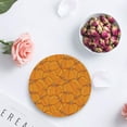 thumbnail image 3 of FMSHPON Halloween Decorative Pumpkin Set of 6 Round Coaster for Drinks, Absorbent Ceramic Stone Coasters Cup Mat with Cork Base for Home Kitchen Room Coffee Table Bar Decor, 3 of 5